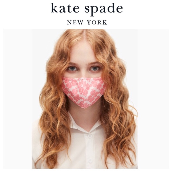 KATE SPADE PICTURE DOT AND SPADE FLOWER FABRIC NON MEDICAL FACE MASK SET NWT - Picture 3 of 11